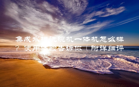 集成水槽洗碗机一体机怎么样？使用体验告诉你（附详细评测）
