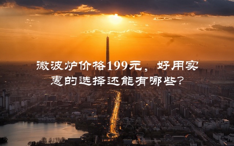 微波炉价格199元，好用实惠的选择还能有哪些？