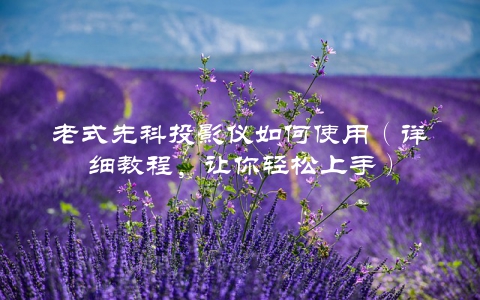 老式先科投影仪如何使用（详细教程，让你轻松上手）