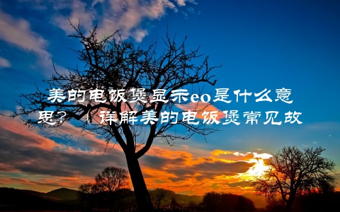 美的电饭煲显示eo是什么意思？（详解美的电饭煲常见故障及解决方法）