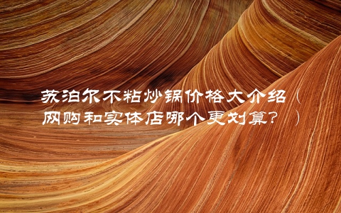 苏泊尔不粘炒锅价格大介绍（网购和实体店哪个更划算？）