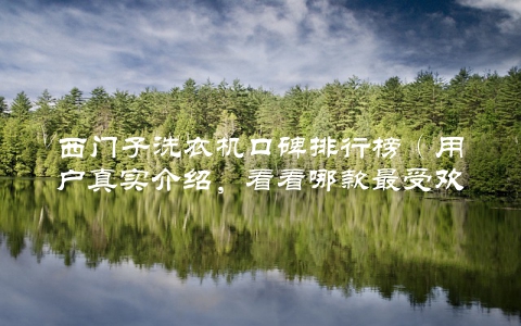 西门子洗衣机口碑排行榜（用户真实介绍，看看哪款最受欢迎）