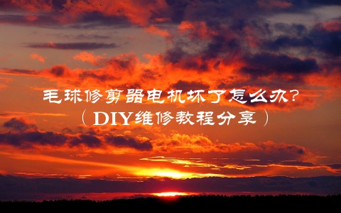毛球修剪器电机坏了怎么办？（DIY维修教程分享）
