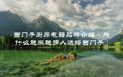 西门子厨房电器品牌介绍（为什么越来越多人选择西门子）