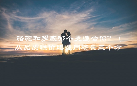 骆驼和多威哪个更适合你？（从品质性价比适用场景三个方面分析）