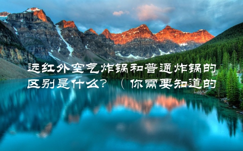 远红外空气炸锅和普通炸锅的区别是什么？（你需要知道的三大优势）