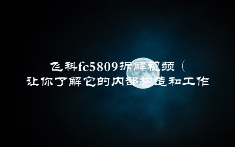 飞科fc5809拆解视频（让你了解它的内部构造和工作原理）