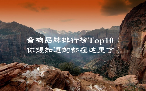 音响品牌排行榜Top10（你想知道的都在这里了）