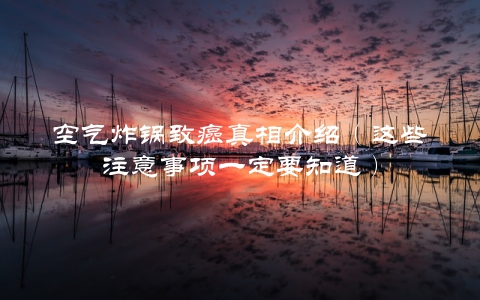 空气炸锅致癌真相介绍（这些注意事项一定要知道）