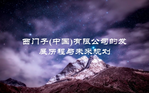 西门子(中国)有限公司的发展历程与未来规划