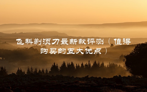 飞科剃须刀最新款评测（值得购买的五大优点）