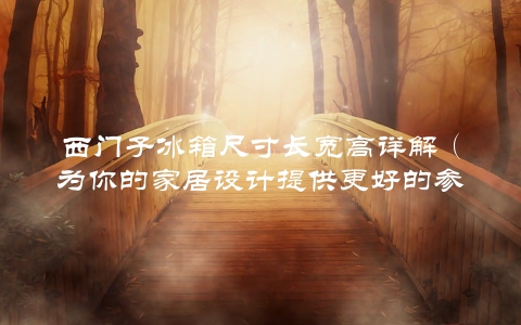 西门子冰箱尺寸长宽高详解（为你的家居设计提供更好的参考）