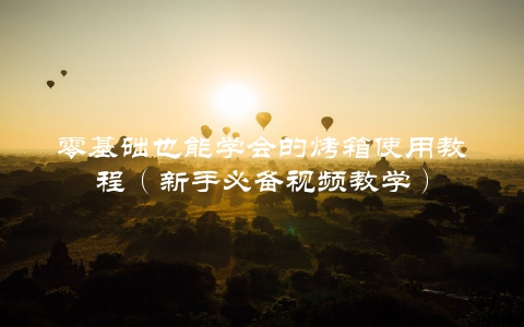 零基础也能学会的烤箱使用教程（新手必备视频教学）