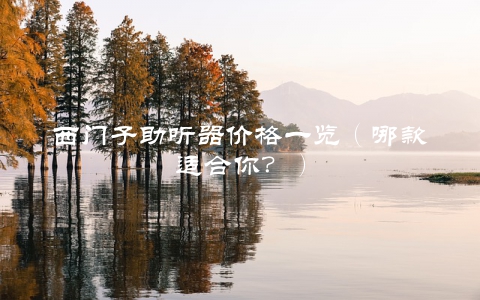 西门子助听器价格一览（哪款适合你？）