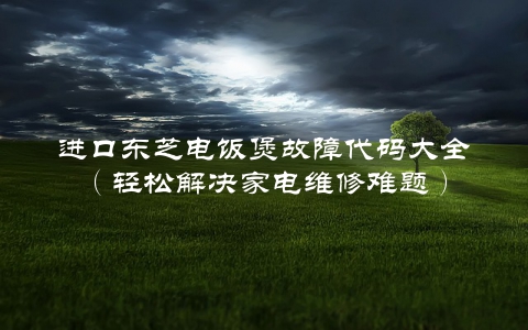 进口东芝电饭煲故障代码大全（轻松解决家电维修难题）