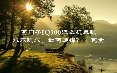 西门子IQ300洗衣机单脱水不脱水，如何选择？（完全介绍）