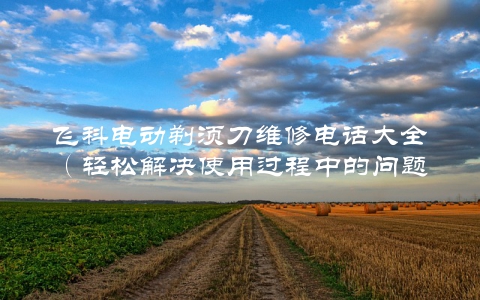 飞科电动剃须刀维修电话大全（轻松解决使用过程中的问题）