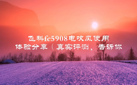 飞科fc5908电吹风使用体验分享（真实评测，告诉你值不值得购买）