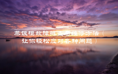蒸饭柜故障排查与维修方法（让你轻松应对各种问题）