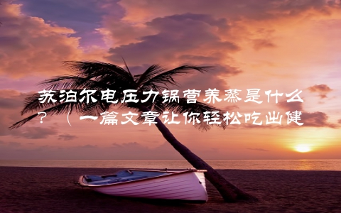 苏泊尔电压力锅营养蒸是什么？（一篇文章让你轻松吃出健康与美味）