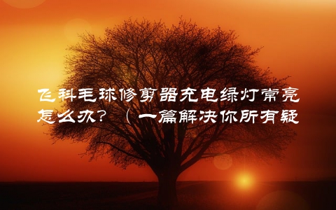 飞科毛球修剪器充电绿灯常亮怎么办？（一篇解决你所有疑问的指南）