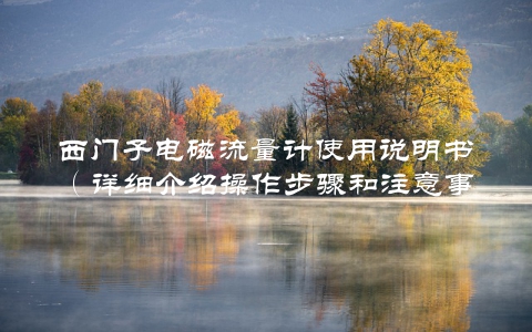 西门子电磁流量计使用说明书（详细介绍操作步骤和注意事项）