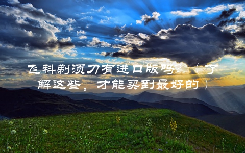飞科剃须刀有进口版吗？（了解这些，才能买到最好的）