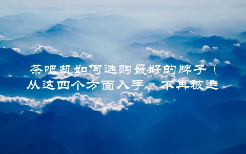 茶吧机如何选购最好的牌子（从这四个方面入手，不再被选错）
