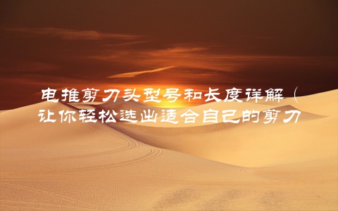 电推剪刀头型号和长度详解（让你轻松选出适合自己的剪刀头）