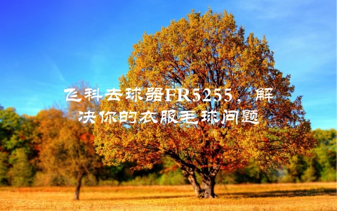 飞科去球器FR5255，解决你的衣服毛球问题
