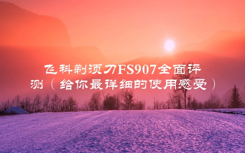 飞科剃须刀FS907全面评测（给你最详细的使用感受）