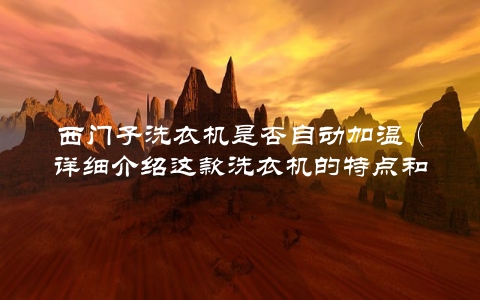 西门子洗衣机是否自动加温（详细介绍这款洗衣机的特点和优势）