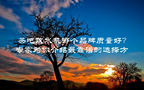 茶吧饮水机哪个品牌质量好？专家为你介绍最靠谱的选择方法