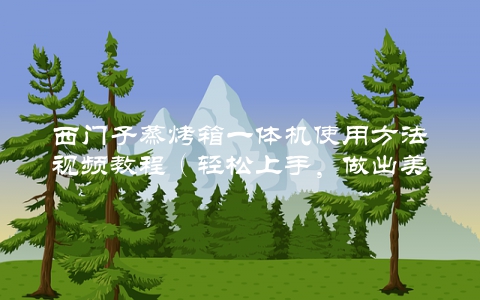 西门子蒸烤箱一体机使用方法视频教程（轻松上手，做出美味佳肴）