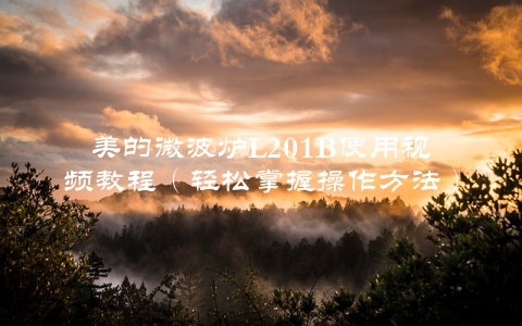 美的微波炉L201B使用视频教程（轻松掌握操作方法）
