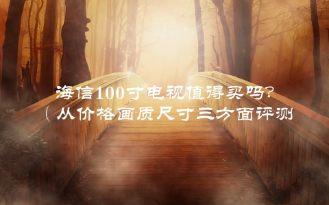 海信100寸电视值得买吗？（从价格画质尺寸三方面评测）