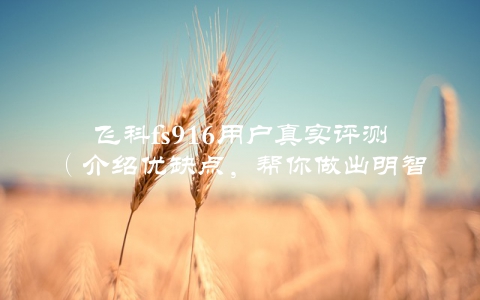 飞科fs916用户真实评测（介绍优缺点，帮你做出明智选择）