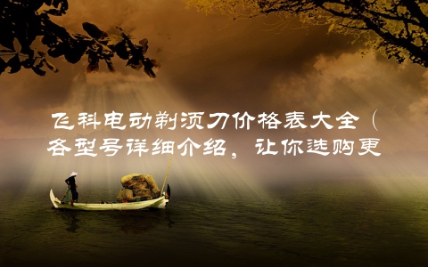 飞科电动剃须刀价格表大全（各型号详细介绍，让你选购更省心）