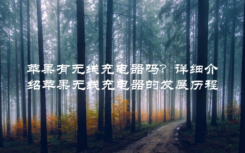 苹果有无线充电器吗？详细介绍苹果无线充电器的发展历程