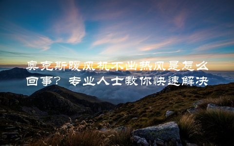 奥克斯暖风机不出热风是怎么回事？专业人士教你快速解决问题