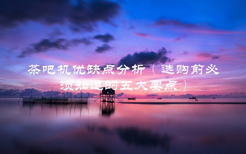 茶吧机优缺点分析(选购前必须知道的五大要点)
