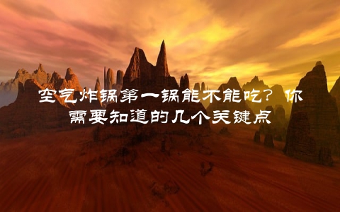 空气炸锅第一锅能不能吃？你需要知道的几个关键点