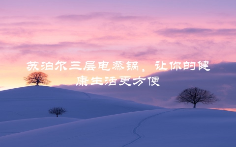 苏泊尔三层电蒸锅，让你的健康生活更方便