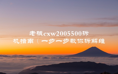 老板cxw2005500拆机指南（一步一步教你拆解维修）
