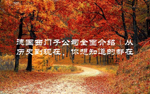 德国西门子公司全面介绍（从历史到现在，你想知道的都在这里）