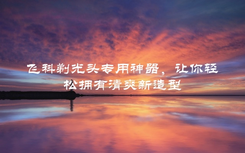 飞科剃光头专用神器，让你轻松拥有清爽新造型