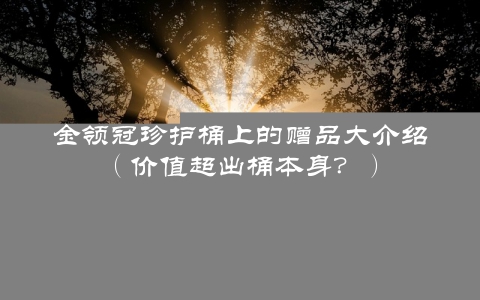 金领冠珍护桶上的赠品大介绍（价值超出桶本身？）