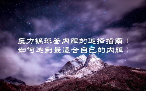 压力锅球釜内胆的选择指南（如何选到最适合自己的内胆）