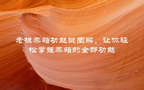 老板蒸箱功能键图解，让你轻松掌握蒸箱的全部功能