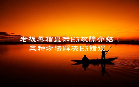 老板蒸箱显示E3故障介绍（三种方法解决E3错误）